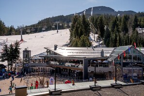 We can see the gondola and ski school from home.