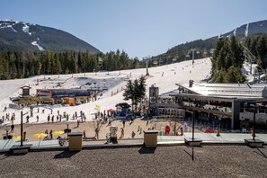 Whistler Mountain and the three gondolas are right at front of our home.