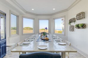 Ocean views from the large dining area.