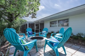 A fire-pit in the backyard. Socialize with friends and family.