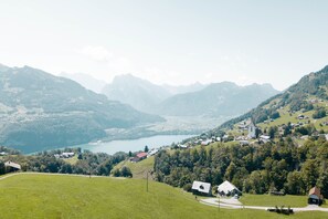 Wonderful view of Lake Walensee and the mountains