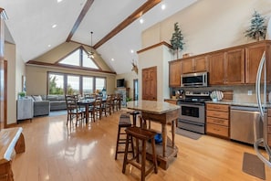 Open concept living room and kitchen