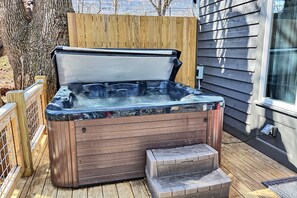 Relax in our soothing hot tub