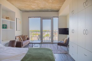 Comfortable living room with private balcony