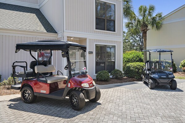 Two Golf Carts with Home
