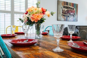Enjoy your meals in our dining area with seating for 6