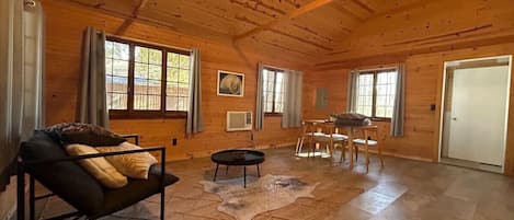 Open concept living and dining area
