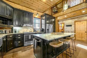 Gather and feast! Our kitchen is the heart of the home, ready for your family recipes.