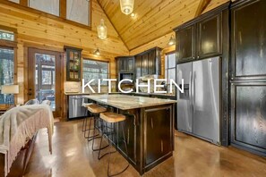 Where rustic meets modern: our kitchen is fully equipped for your gourmet experiments!