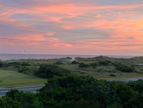 Ocean views to the South, from the balcony deck and living area 