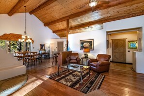 Living Room with dining area in the background