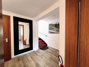 Building, Wood, Door, Hall, Flooring, Floor, Wood Stain, Living Room, Comfort