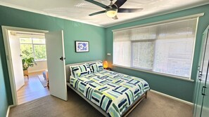 Master bedroom with queen bed