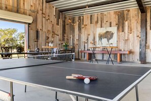 Indoor event space ping pong table & billards