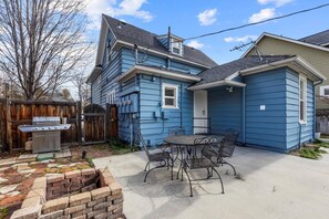 Firepit, gas grill and outdoor seating to enjoy during your stay
