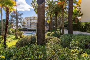 Mediterranean garden with pool in private residence