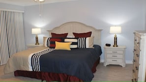 Master bedroom with king-sized bed