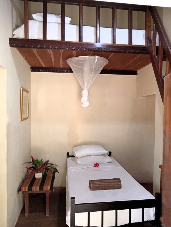 View of beds from entrance.