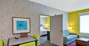 Unit with Queen bed and separate living area