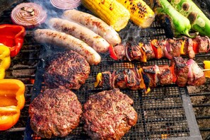Grill & Chill! Charcoal grills throughout the resort (including this one by the playground) are ready for your sizzling vacation masterpieces! #VacationEats