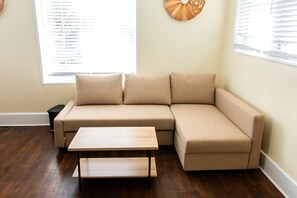 Couch is able to be converted into a queen bed sleeper if needed