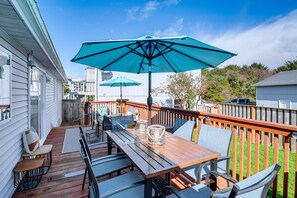 Private Deck | Outdoor Dining Area | Gas Grill