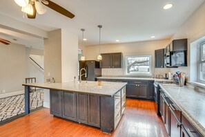 Kitchen | Heated Floors | Free WiFi | 2-Story Home