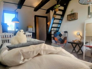 The open room seen fro the sofa/bed