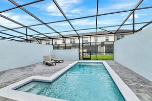private pool with furniture