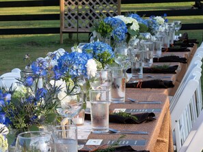 Outdoor dining area