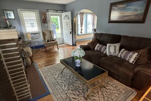 Sit in comfort in the spacious front room.
