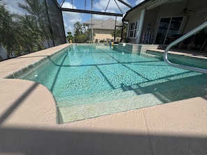 Large pool suitable for laps