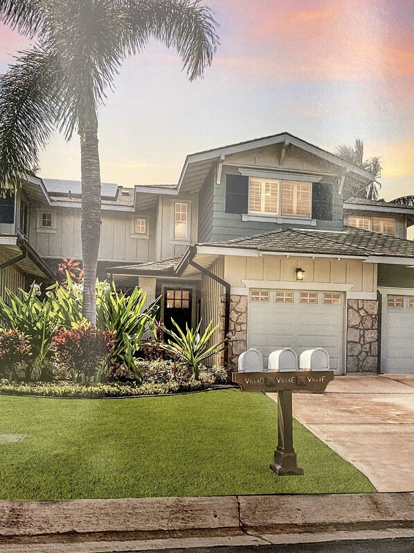 Front of Villa w/ private driveway.