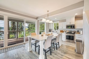 Dining and kitchen area: Located on main floor.
