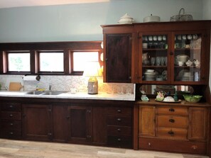 Original 1920s style kitchen cabinetry