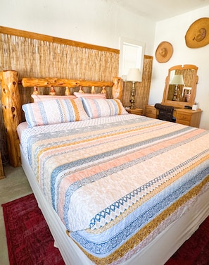 Relax in our new KING size bed! Perfect for cowboys, short or tall