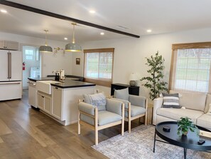 Living room and kitchen