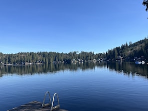 Plenty of room to swim off dock. 