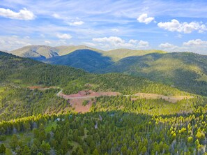 The entire property aerial view