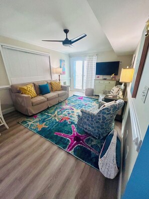 Queen sleeper sofa in living room