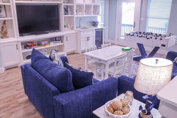 Upstairs family room with foosball!