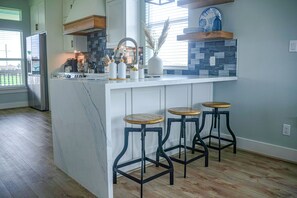 Extra seating at breakfast bar