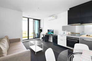 A comfortable & spacious living area.