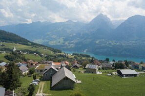 View of the mountains and Lake Walensee