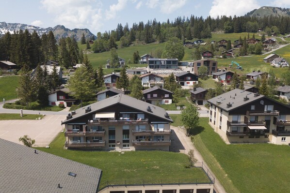 View of the house in summer