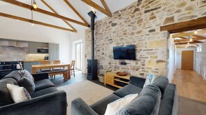Open Plan living - feature hallway leading to bedrooms 