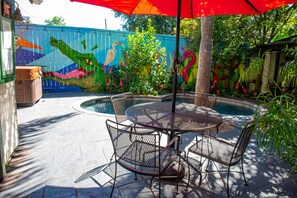 Outdoor patio area