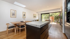 Countertop and dining area 