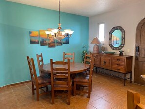 Bright Dining Area with Hacienda Six Person Seating