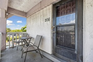 Your own private front patio—perfect for sipping morning coffee or unwinding in the fresh air.